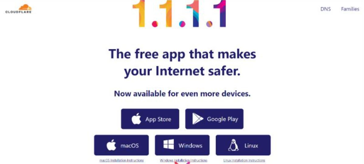 Trang chủ 1.1.1.1 VPN